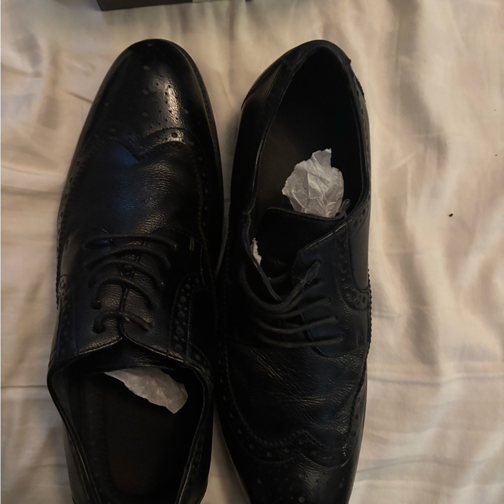 Stacy Adams Black Leather Oxford Shoes